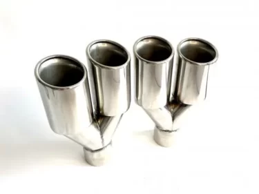 Dubbel gepolijst sierstuk | 2 x Ø 75 | Ongelijk