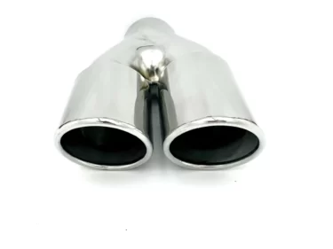 Dubbel gepolijst sierstuk | 2 x Ø 75 | Schuin | Links